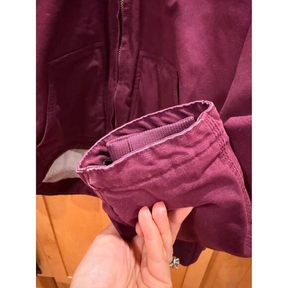 Berne Sherpa lined canvas coat- Womens XL/Tall. See damage on back - Picture 5 of 9